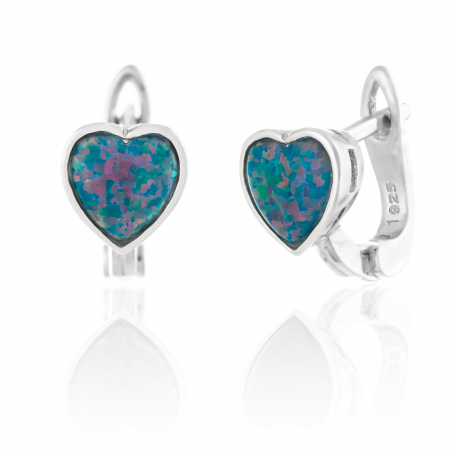 Cercei clasici - Cercei din argint 925 , Piatra: opal japonez, Culoare: turquoise, Sonis Silver