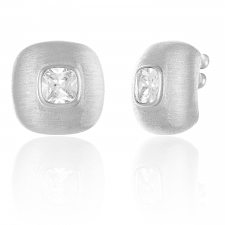 Cercei fashion - Cercei din argint 925 rodiat , Piatra: zirconia fatetata,Culoare: Transparent