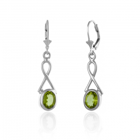Cercei lungi - Cercei din argint 925 rodiat, Piatra: zirconia fatetata, Culoare: verde, Sonis Silver