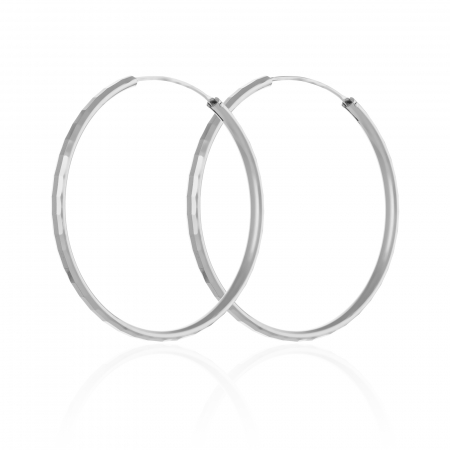 CERCEI - Cercei tip "Creole "  din argint 925 rodiat , Sonis Silver