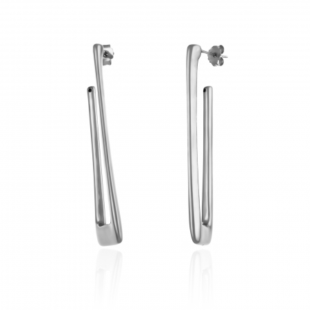 Cercei tip creole - Cercei din argint 925 rodiat ,Sonis Silver