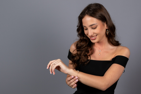 Cercei din aur 585/ 14 kt, galben, rose si alb [2]