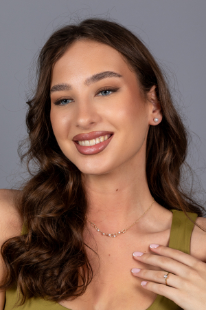 Cercei din aur 585/ 14 kt, Piatra: perla de laborator, Culoare: alb [2]