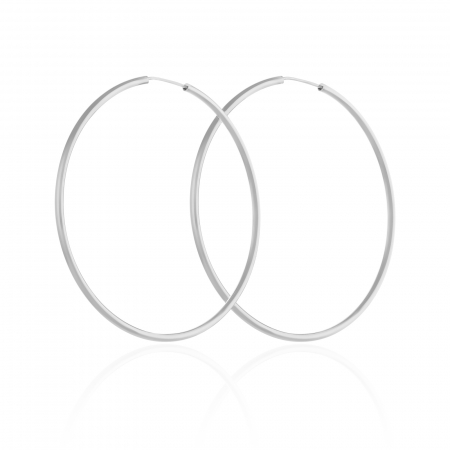 Cercei tip creole - Cercei tip "Creole " din argint 925rodiat  , Sonis Silver