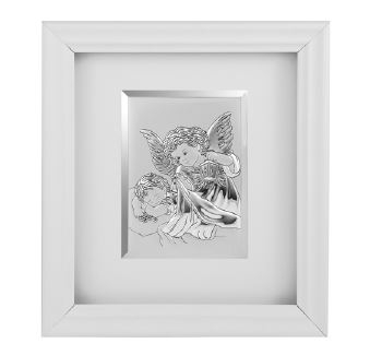 ICOANE CATOLICE - ICOANA ARGINTATA  QUADRO ANGELO C/ LANTERNA