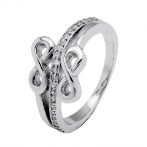 Inele de dama - Inel din argint 925 rodiat, Piatra: cubic zirconia, Culoare: transparenta, Sonis Silver