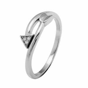 Inel din argint 925 rodiat, Piatra: cubic zirconia, Culoare: transparenta, Sonis Silver [0]