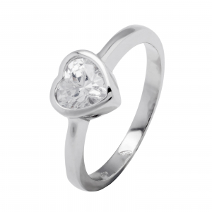 Inele de dama - Inel din argint 925 rodiat, Piatra: zirconia fatetata , Culoare: transparenta, Sonis Silver