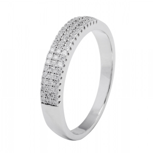 Inel din argint 925 rodiat, Piatra: cubic zirconia, Culoare: transparenta, Sonis Silver [0]