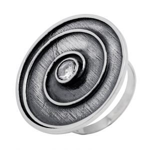 Inel din argint 925, Piatra: zirconia fatetata, Latime banda inelara: 2mm/ 25mm, Culoare: transparenta [0]