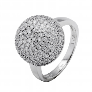 Inel din argint 925 rodiat, Piatra: cubic zirconia, Culoare: transparenta, Sonis Silver [0]