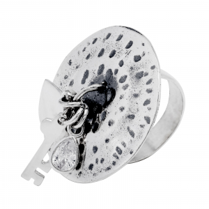Inele de dama - Inel din argint 925 vintage, Piatra: zirconia fatetata,  Culoare: transparenta, Sonis Silver