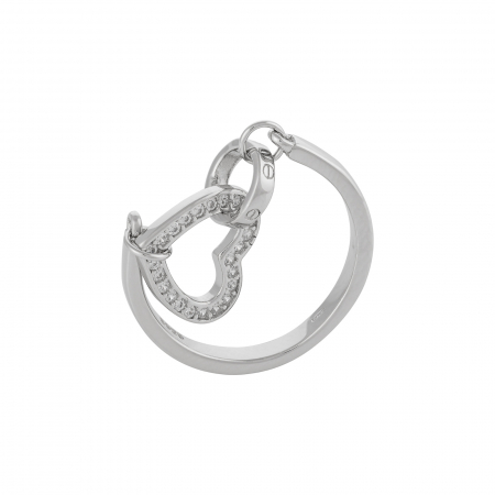 Produse - Inel din argint 925 rodiat, Piatra: cubic zirconia, Culoare: transparenta, Sonis Silver