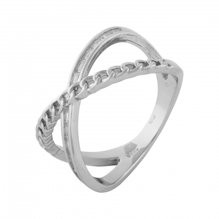 Produse - Inel din argint 925 rodiat, Piatra: cubic zirconia, Culoare: transparenta, Sonis Silver