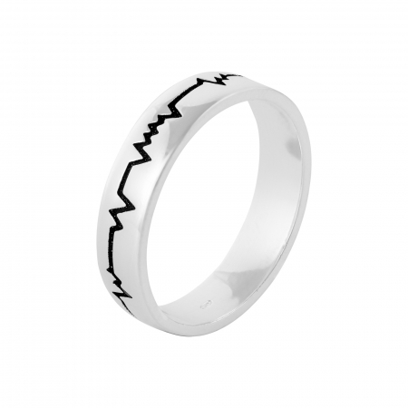 Inele de barbati - Inel  tip " Verigheta  din argint 925, Piatra: email, Culoare: negru, Sonis Silver