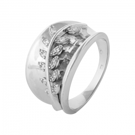 Produse - Inel din argint 925 rodiat, Piatra: cubic zirconia, Culoare: transparenta, Sonis Silver
