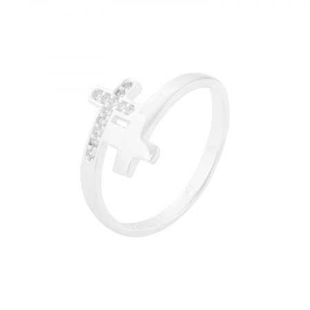 Inele de dama - Inel  reglabil, din argint 925, Piatra : cubic zirconia , Culoare: transparenta , Sonis Silver