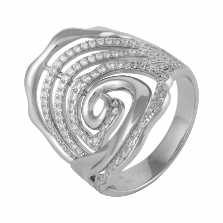 Inele de dama - Inel din argint 925 rodiat, Piatra: cubic zirconia, Culoare: transparenta, Sonis Silver