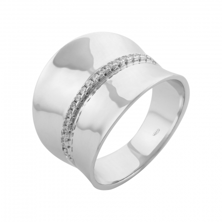 Inele de dama - Inel din argint 925 rodiat, Piatra: cubic zirconia, Culoare: transparenta, Sonis Silver