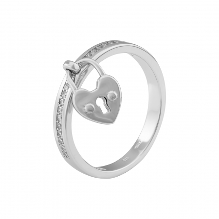 Produse - Inel din argint 925 rodiat, Piatra: cubic zirconia, Culoare: transparenta, Sonis Silver