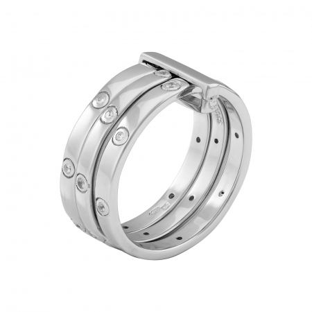 Inel din argint 925 rodiat, Piatra: cubic zirconia, Culoare: transparenta, Sonis Silver [0]