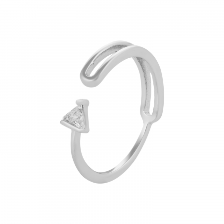Inele de dama - Inel din argint 925 rodiat, Piatra:  zirconia fatetata , Culoare : transparenta , Sonis Silver