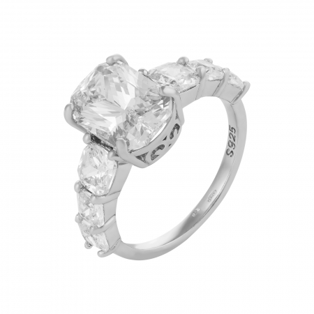 Inele de dama - Inel din argint 925 rodiat, Piatra: zirconia fatetata, Culoare: transparenta, Sonis Silver