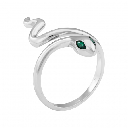 Produse - Inel reglabil din argint 925 rodiat, Piatra: zirconia fatetata, Culoare: verde, Sonis Silver