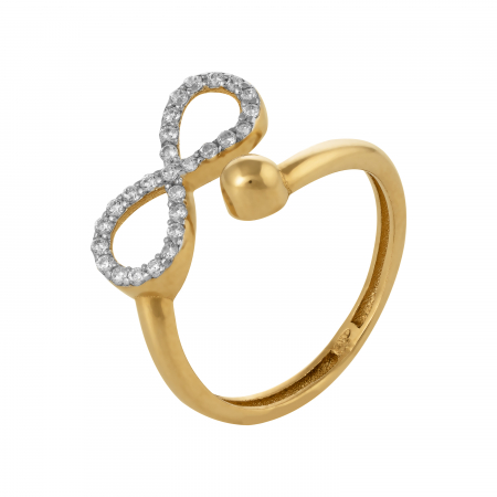 INELE - Inel din aur 585/ 14 kt, Piatra: cubic zirconia, Culoare: transparenta