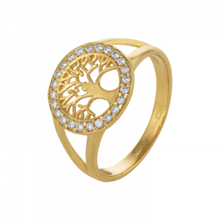 INELE - Inel din  aur 585/ 14 kt, Piatra: cubic zirconia, Culoare: transparenta