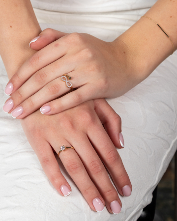 Inel din aur 585/ 14 kt, Piatra: zirconia fatetata, Culoare: transparenta [2]