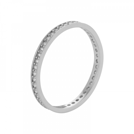 INELE - Inel din aur alb 585/ 14 kt, Piatra: cubic zirconia, Culoare: transparenta