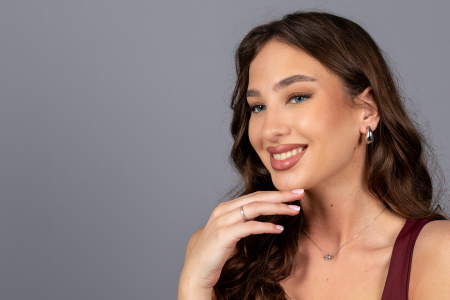 Inel din aur alb 585/ 14 kt, Piatra: cubic zirconia, Culoare: transparenta [1]