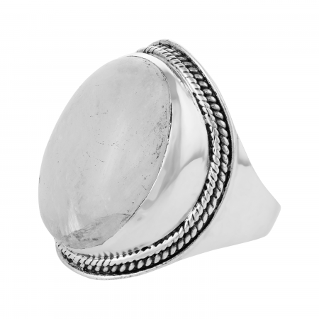 Inele de dama - Inel  din argint 925, Piatra: Piatra Lunii , Culoare : alb cu insertii,  Sonis Silver