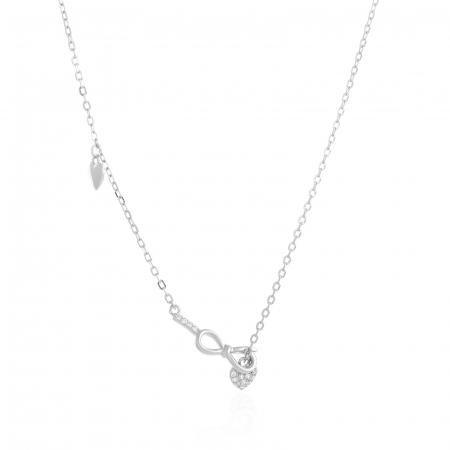 LANTURI CU PANDANTIV - Lant din argint 925 rodiat, Piatra: cubic zirconia, Culoare: transparenta, Sonis Silver