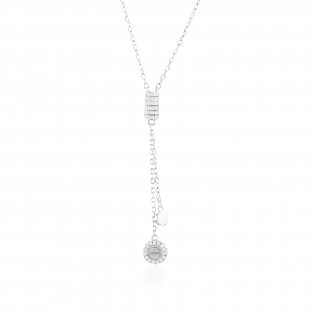LANTURI CU PANDANTIV - Lant din argint 925 rodiat, Piatra: cubic zirconia, Culoare: transparenta, Sonis Silver