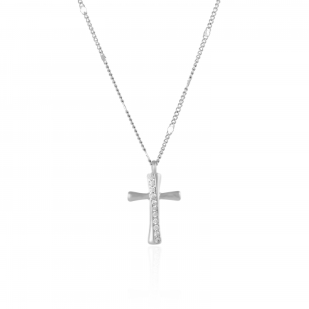 LANTURI CU PANDANTIV - Lant din argint 925 rodiat , Piatra : cubic zirconia , Culoare : transparent , Sonis Silver