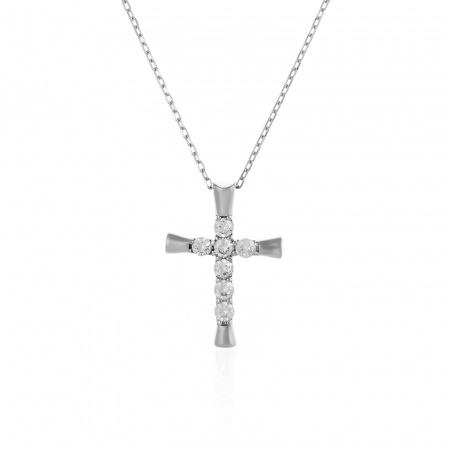 LANTURI CU PANDANTIV - Lant din argint 925 rodiat , Piatra : zirconia fatetata, Culoare : transparent , Sonis Silver