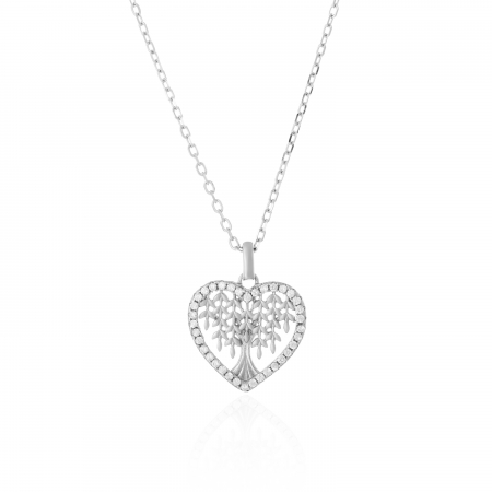 LANTURI CU PANDANTIV - Lant din argint 925 rodiat , Piatra : cubic zirconia , Culoare : transparenta , Sonis Silver