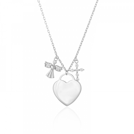 LANTURI CU PANDANTIV - Lant din argint 925, Piatra : cubic zirconia , Culoare : transparenta , Sonis Silver