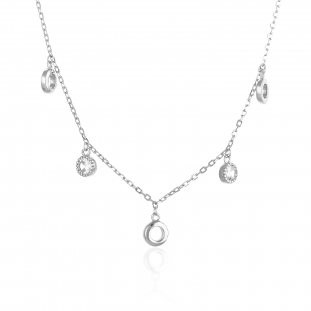 Produse - Lant din argint 925 rodiat  ,Piatra : zirconia fateta ,Culoare : transparenta,  Sonis Silver