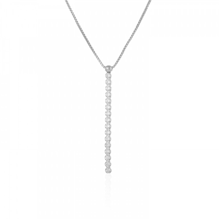 LANTURI CU PANDANTIV - Lant tip "Tennis " din argint 925 rodiat , Piatra : cubic zirconia , Culoare : transparenta ,   Sonis Silver