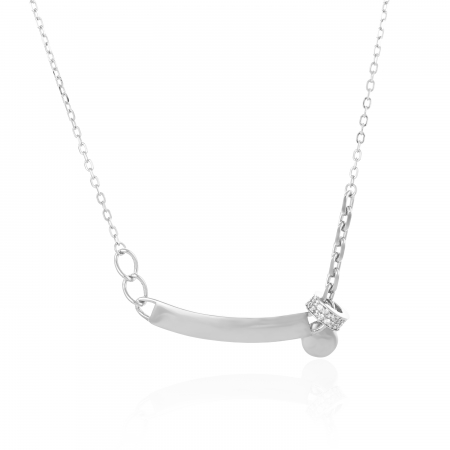 Produse - Lant din argint 925 rodiat , Piatra : cubic zirconia , Culoare : transparenta , Sonis Silver