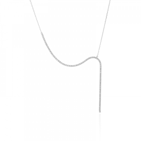 Lanturi pentru EA - Lant din argint 925 rodiat , Piatra : cubic zirconia , Culoare : transparenta ,  Sonis Silver
