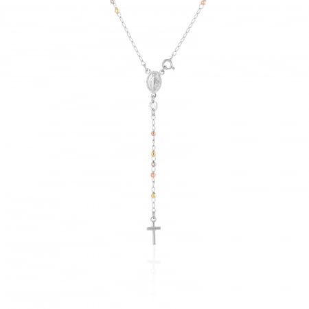 Produse - Lant tip " rozariu " din argint 925, placat cu aur galben   si rose de 14 kt,Sonis Silver