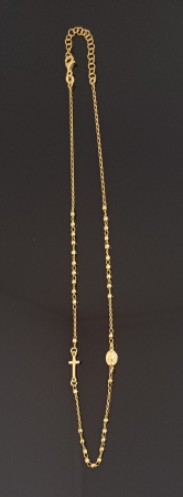 Lant tip " Rozariu "  din argint 925  ,  placat cu aur  de 14 kt ,Sonis Silver [1]