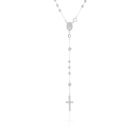 LANTURI TIP ROZARIU - Lant tip '' rozariu '' din argint 925 ,Piatra: cubic zirconia, Culoare: transparent, Sonis Silver