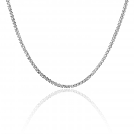 Lanturi pentru EA - Lant tip " Tennis "  din argint 925 rodiat ,Piatra : cubic zirconia , Culoare : transparenta ,  Sonis Silver