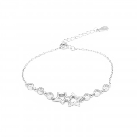 Bratari din argint cu piatra - Bratara din argint 925 rodiat, Piatra:  zirconia fatetata si cubic zirconia, Culoare: transparenta, Sonis Silver