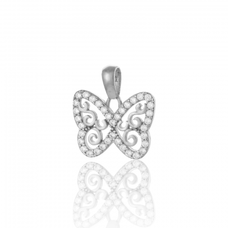 Produse - Pandantiv din argint 925 rodiat, Piatra: cubic zirconia, Culoare: transparenta, Sonis Silver